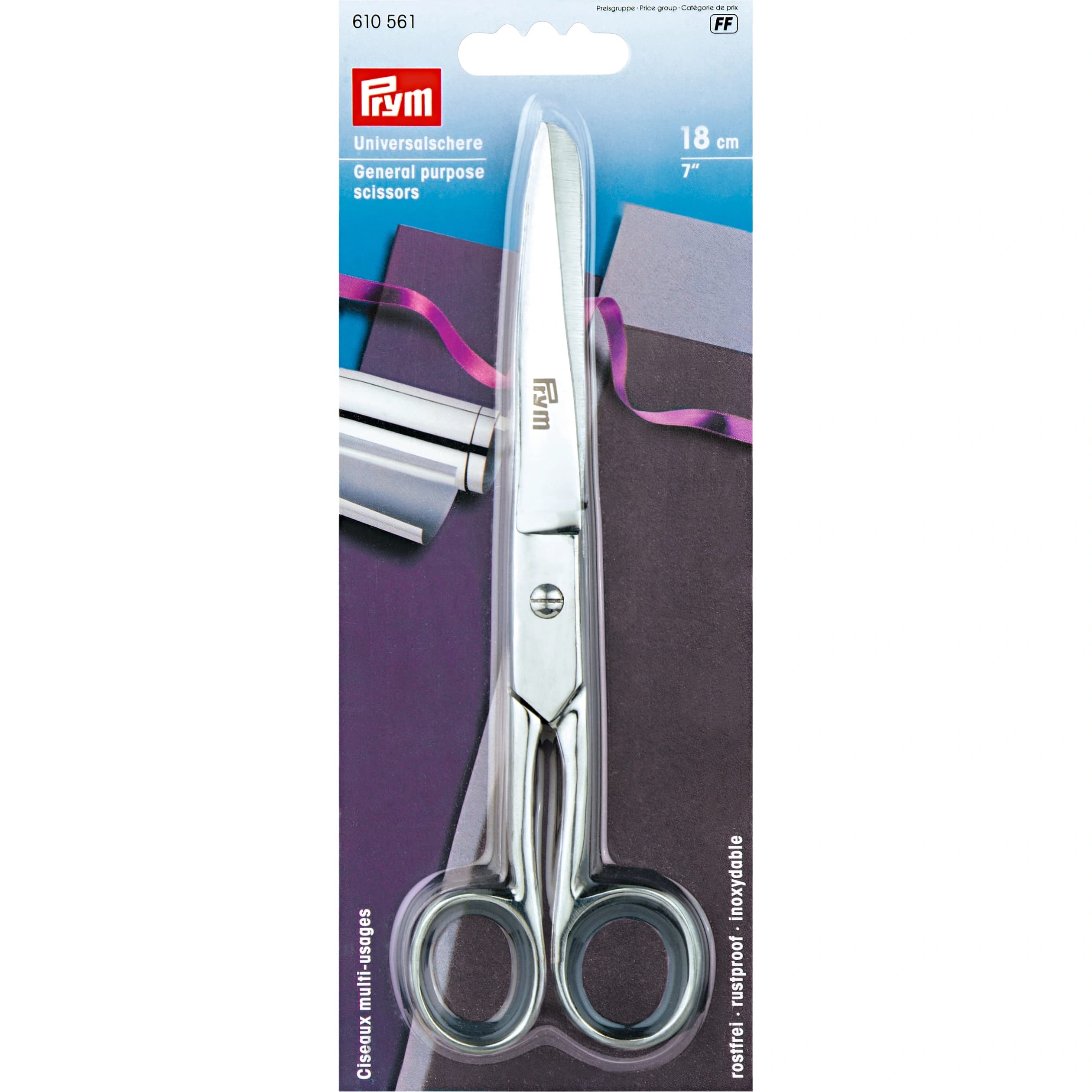 Prym - General Purpose Full Steel (18cm) Scissors - 1 Unit