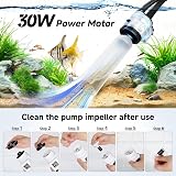 AQQA 8-in-1 Fish Tank Cleaner 30W Aquarium Gravel Cleaner with 2m Hose view 5