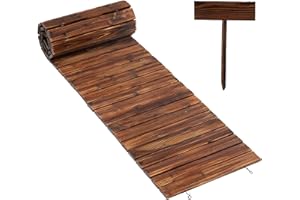 Dragosum 8FT Garden Pathway Wooden Walkway, Outdoor Path Straight Walkway Roll Out Plow and Hearth Wooden Walkway, Decorative Lawn Patio Pavers Boardwalk Beach Wedding Party (Straight)