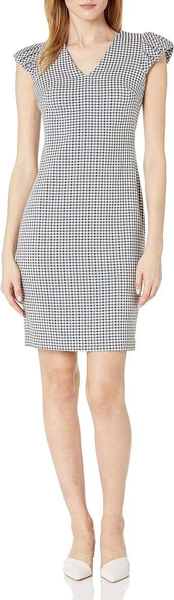 gingham sheath dress