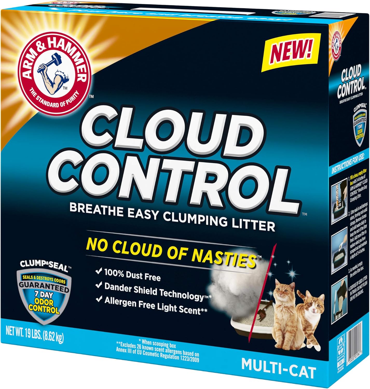Arm Hammer Cloud Control Platinum Clumping Cat Litter 37lb Cat Lovster