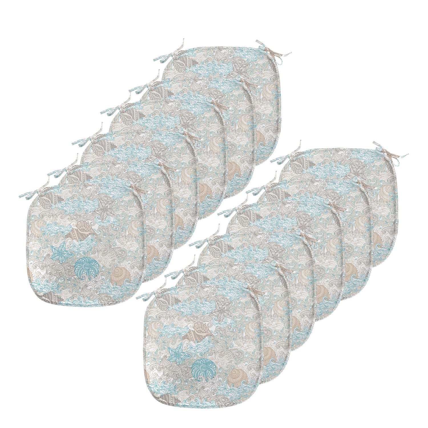 Ambesonne Nautical Chair Seating Cushion Set of