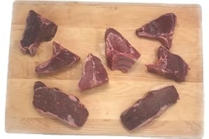 Wild Game Variety Steak Pack: of Bison Steaks, Elk Chops, Venison Chops, and Wild Boar Chops - USDA Inspected - 2 of each Steak (8 Count) - TenderBison