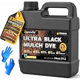 34 oz Black Mulch Dye Concentrate, Colorant for Landscaping and Garden Beds | Refresh Faded Mulch, Bark and Wood Chips with Rich Black Color for Garden Beds, Landscaping and Outdoor Areas.