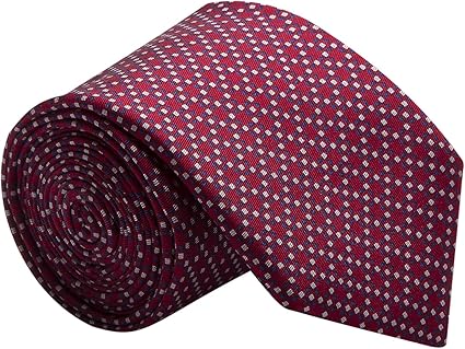 Gravata vermelho vinho com detalhes em azul escuro e branco