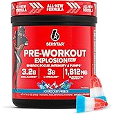 Six Star Pre-Workout Powder for Men & Women, ICY Rocket Freeze (30 Servings) - Preworkout Explosion 2.0 Energy Powder Drink Mix with Beta-Alanine & Caffeine - Sports Nutrition Supplement Products