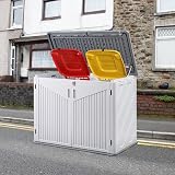 Panana Plastic Garden Storage Outdoor Furniture White 132 x 72 x 99 cm view 5