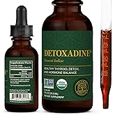 Global Healing Center - Detoxadine - Organic Nascent Liquid Iodine Supplement Drops for Thyroid Support, Detox Cleanse, and Metabolism - Non-GMO, Vegan, 200 Servings Iodine Drops (1 Oz)