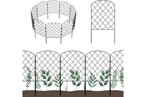OUSHENG 25 Pack Decorative Garden Fence, Total 27ft(L) x 24in(H) Animal Barrier Border, Rustproof Metal Wire Section Edging Fencing Panel for Outdoor Patio Garden Yard, Arched