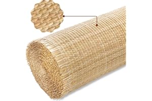 LABACRAFT 24" Width Natural Cane Webbing Roll 3 Feet Closed Rattan Webbing Caning Material for Caning Projects Woven Cane Roll Rattan Sheet for Furniture Chair Cabinet Ceiling