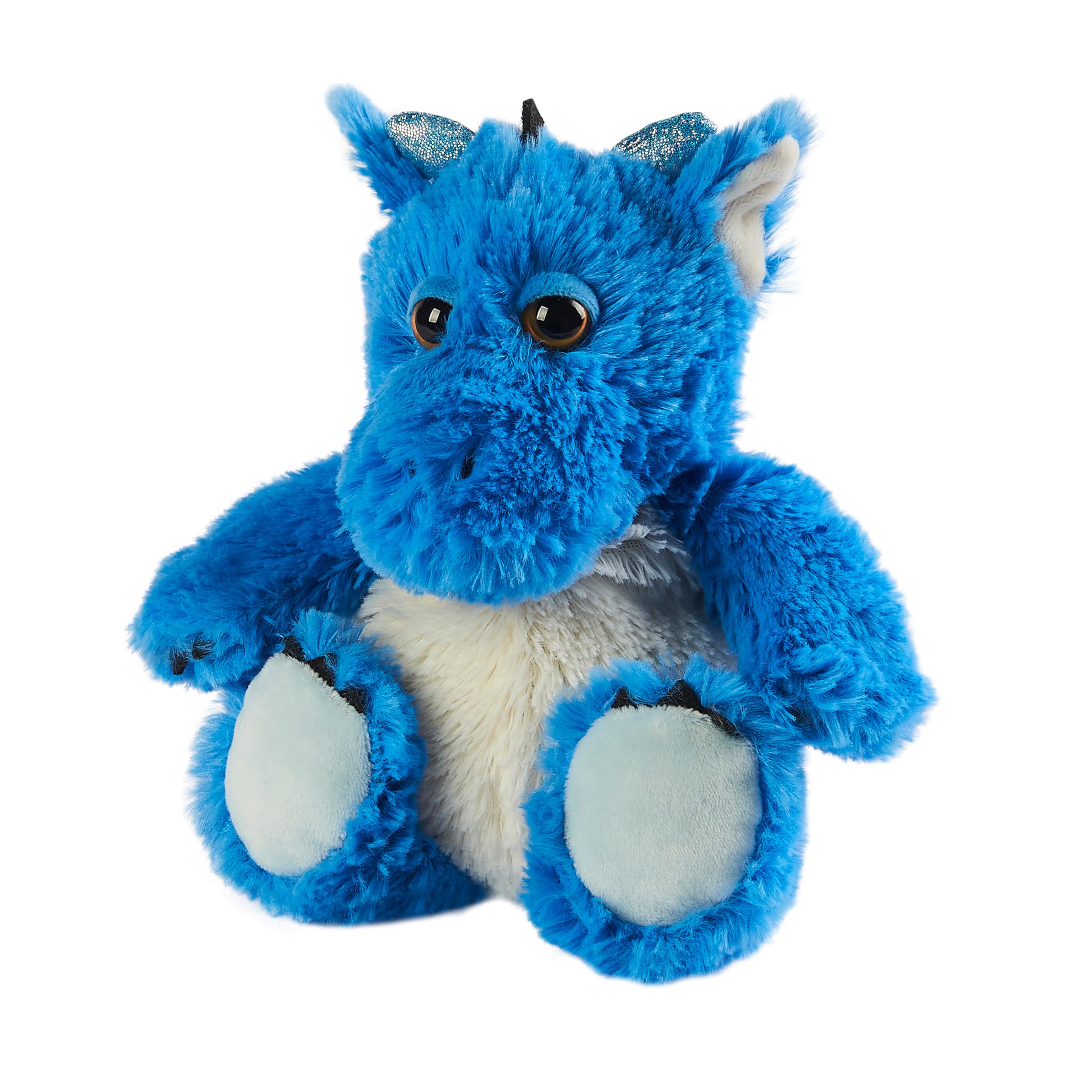 Warmies Blue Dragon Weighted Teddy, Microwavable with French Lavender Scent, Fully Heatable Heat Pad for Soft Comfort, Plush Cuddly Toy for Anxiety and Relaxation Junior Size
