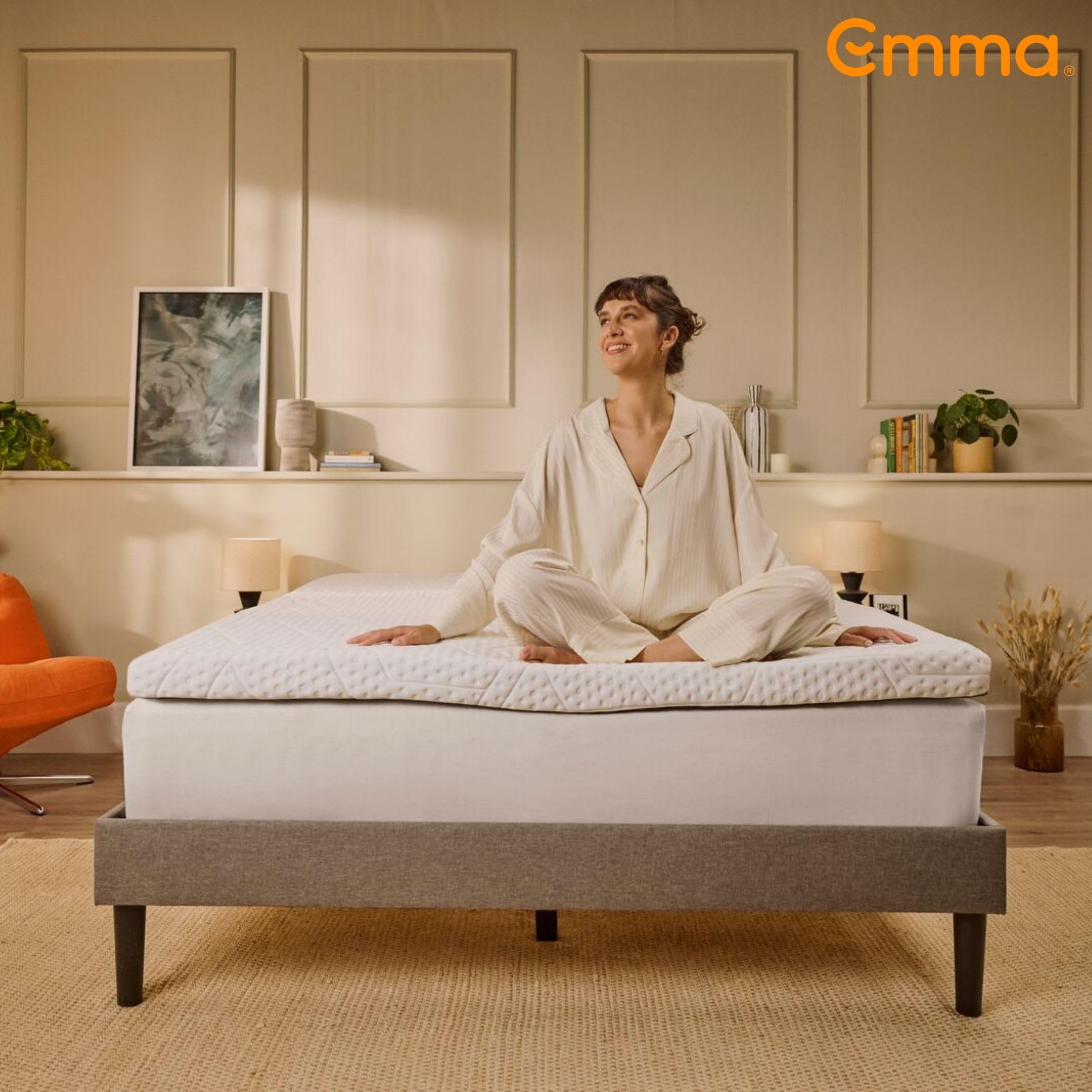 Emma Premium Plus Topper Kühlender Bezug 180x200 | Kühlender Matratzentopper | 9 cm Höhe | Atmungsaktiv & Temperaturregulierend | Waschbarer Bezug 7