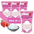 JUBES Coconut Gel - Nata De Coco, Jelly Cubes Coconut Jelly for Dessert, Strawberry Flavor, 12.7 Oz (Pack of 3)
