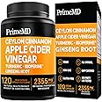 5-in-1 Ceylon Cinnamon with Turmeric Supplements (2355mg) - Cinnamon Capsules with Apple Cider Vinegar and Panax Ginseng - Ci