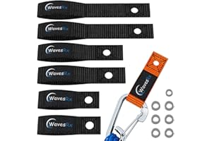 WavesRx Soft Loops Jet Ski Cleats | Secure Loop Straps for Attaching Docking Bumpers, Fenders, Anchoring Line, Bungee & Dock Rope to your Jetski | Must-Have PWC Accessory for Your Waverunner or Seadoo