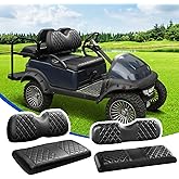 NOKINS 4PCS Golf Cart Seat Covers Kit, Front and Rear Seat Covers Fits Club Car Precedent Standard Seat Cushion, Club Car Vin
