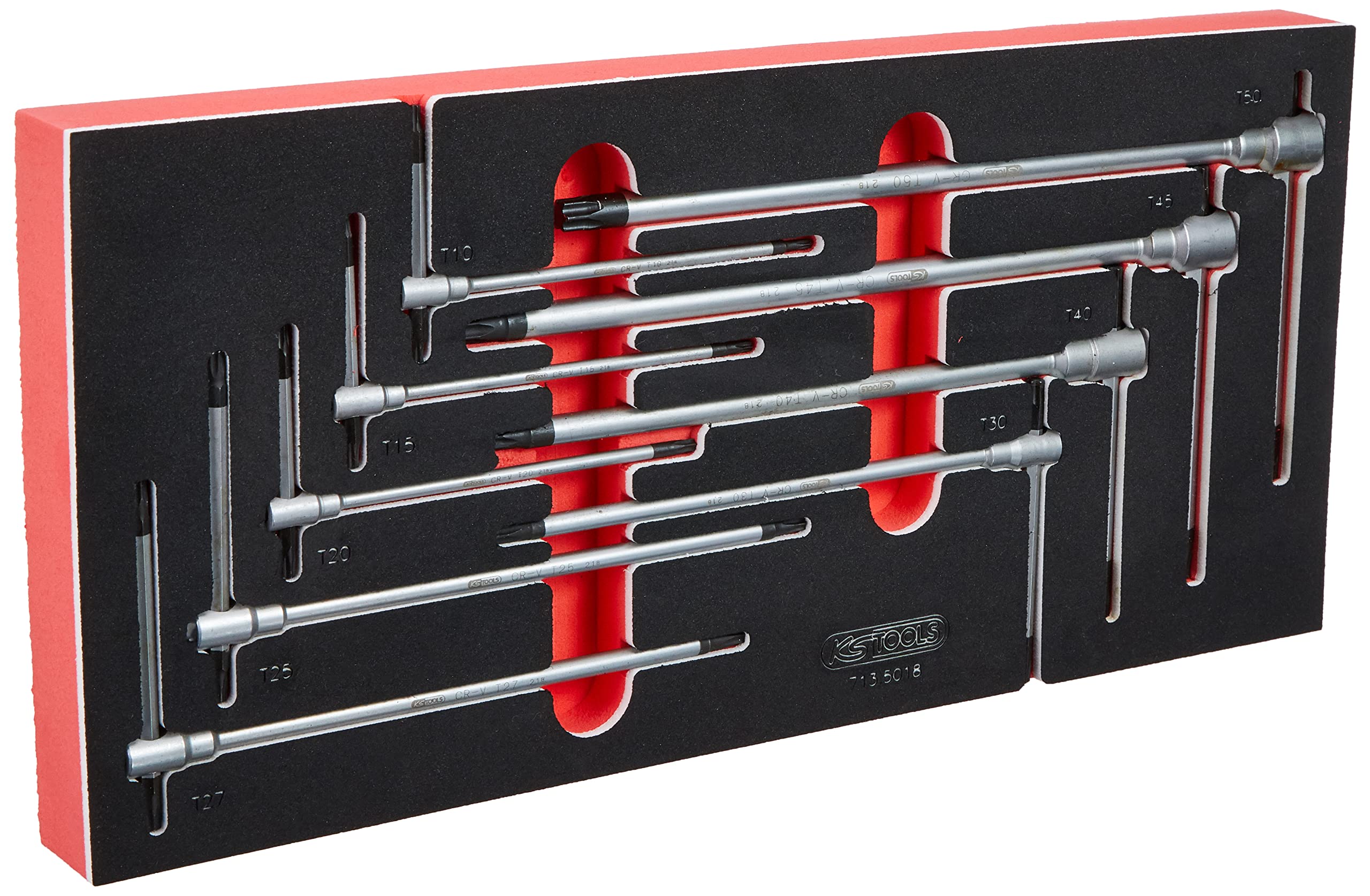 KS Tools - 713.5018 - Torx Key Module with Handle - Size 1/3-9 Pieces