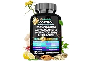 Adndale Cortisol Supplements for Women. Cortisol Manager 14-in-1 Ashwagandha Supplement with Magnesium Glycinate, L-Theanine & More. 90 Capsules.