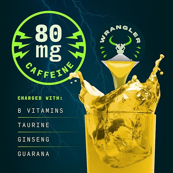 WRANGLER ENERGY BY JAVA HOUSE – SINGLE SERVE LIQUID ENERGY DRINK CONCENTRATE PODS – PEEL AND POUR – LIGHTLY SWEET TANGY ENERGY – PACK OF 12
