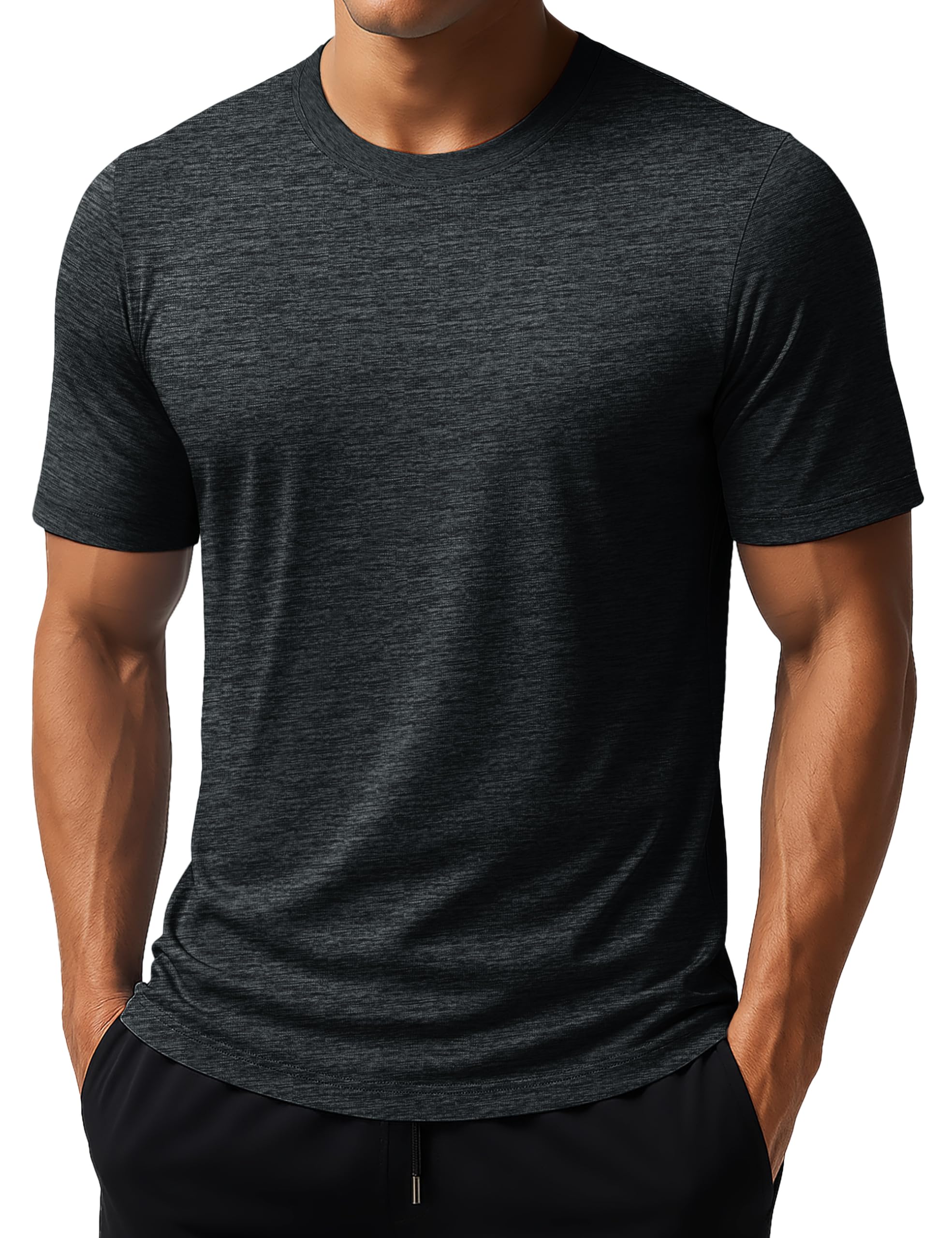 MAGCOMSEN Workout Shirts Men Short Sleeve Rash Guard Dry Fit T-Shirt ...