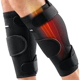 CAMBIVO Calf Brace 2 Pack Adjustable Compression Wrap for Torn Calf Muscle | Breathable neoprene 3-strap hook-and-loop design for shin splints, strain, swelling &amp; leg pain relief. Fits men &amp; women