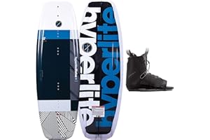 Hyperlite Motive Wakeboard + Frequency Bindings Wakeboard Package - Perfect for Beginner to Intermediate Riders