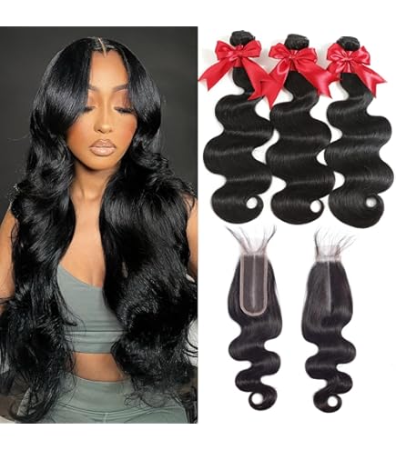 Amazon.com : QIYING 2x6 HD Lace Closure with Bundles 16 18 20+14