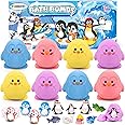 Bath Bombs for Kids with Surprise Inside,8 Pack Kids Bath Bombs Gift Set, Natural and Organic Bubble Bath Kids Fizzy with Bath Toys, Kids Birthday Gifts for Girls Boys (Penguin)