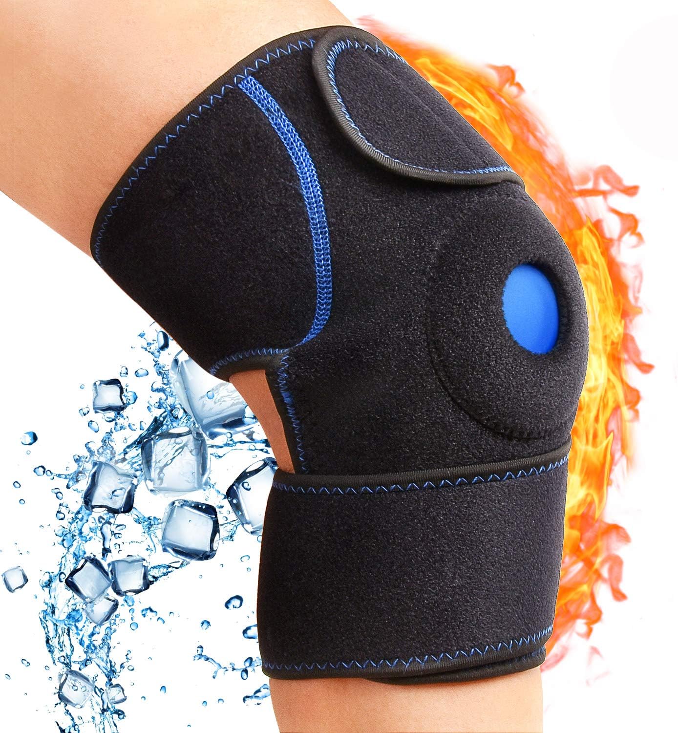 DIANMEI Knee Ice Pack Wrap for Knee Pain Relief, Hot & Cold