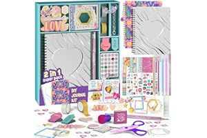 2-Pack Mega DIY Journal Kit - Gifts for Girls Ages 8 9 10 11 12 13 14 Year Old - Birthday Easter Gifts for Girls, Arts & Craf