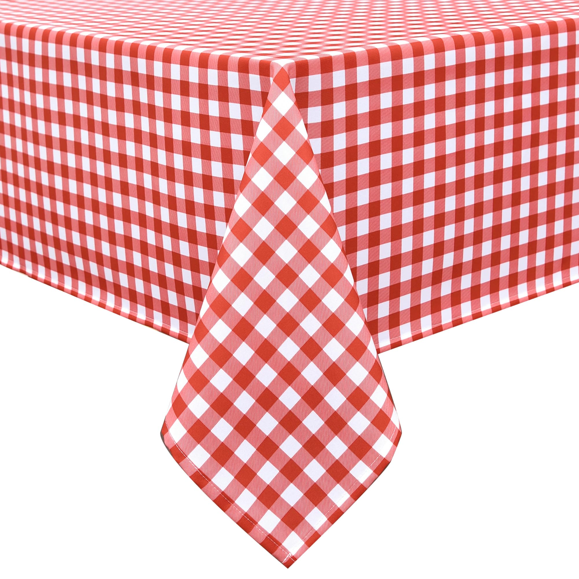 Photo 1 of Essifunia Waterproof Checkered Tablecloth Fabric - Rectangle 58x84 Inch Classic Gingham Buffalo Plaid Table Cloth for Indoor/Outdoor Use - Washable Table Cover for Kitchen, BBQs, and Parties
