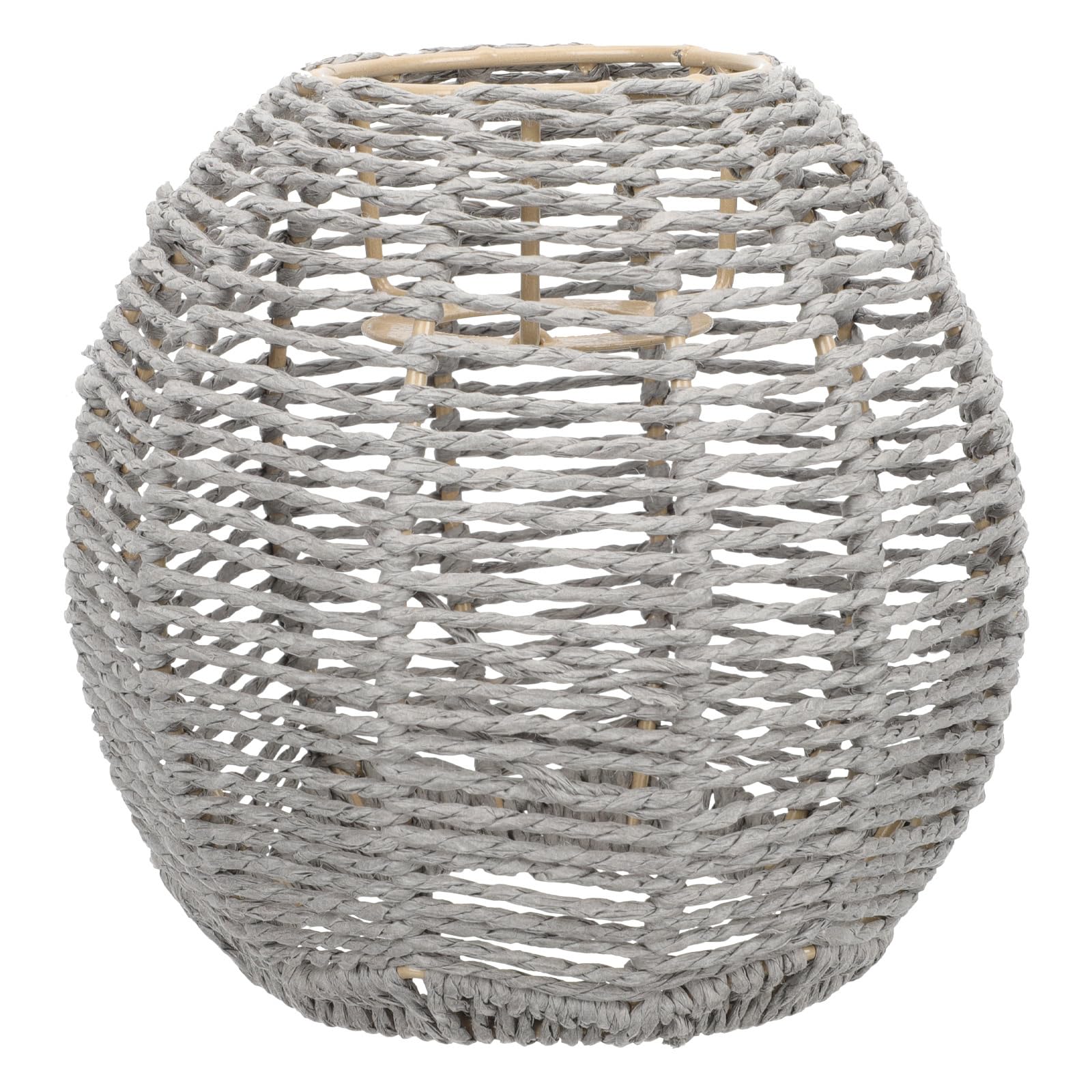 KONTONTY Imitation Rattan Lampshade Woven Chandelier Cover for Ceiling Lights Decorative Lamp Shade with Chinese Style Easy Installation for Home Restaurant Hotel