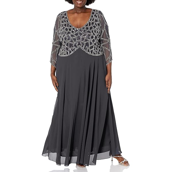 sachin and babi light blue dress Alex Evenings womens Plus-size Long A-line Scoop Neck With Jacket Special  Occasion Dress, Charcoal, 16 Plus at Amazon Women's Clothing store