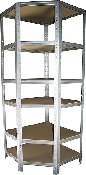 shelfplaza HOME Eckregal 200x70x40 cm verzinkt mit 6 Bden   fr 40er Tiefen   Kellerregal Lagerregal Metallregal Garagenregal Regalsystem Fachbodenregal Werkstattregal Haushaltsregal
