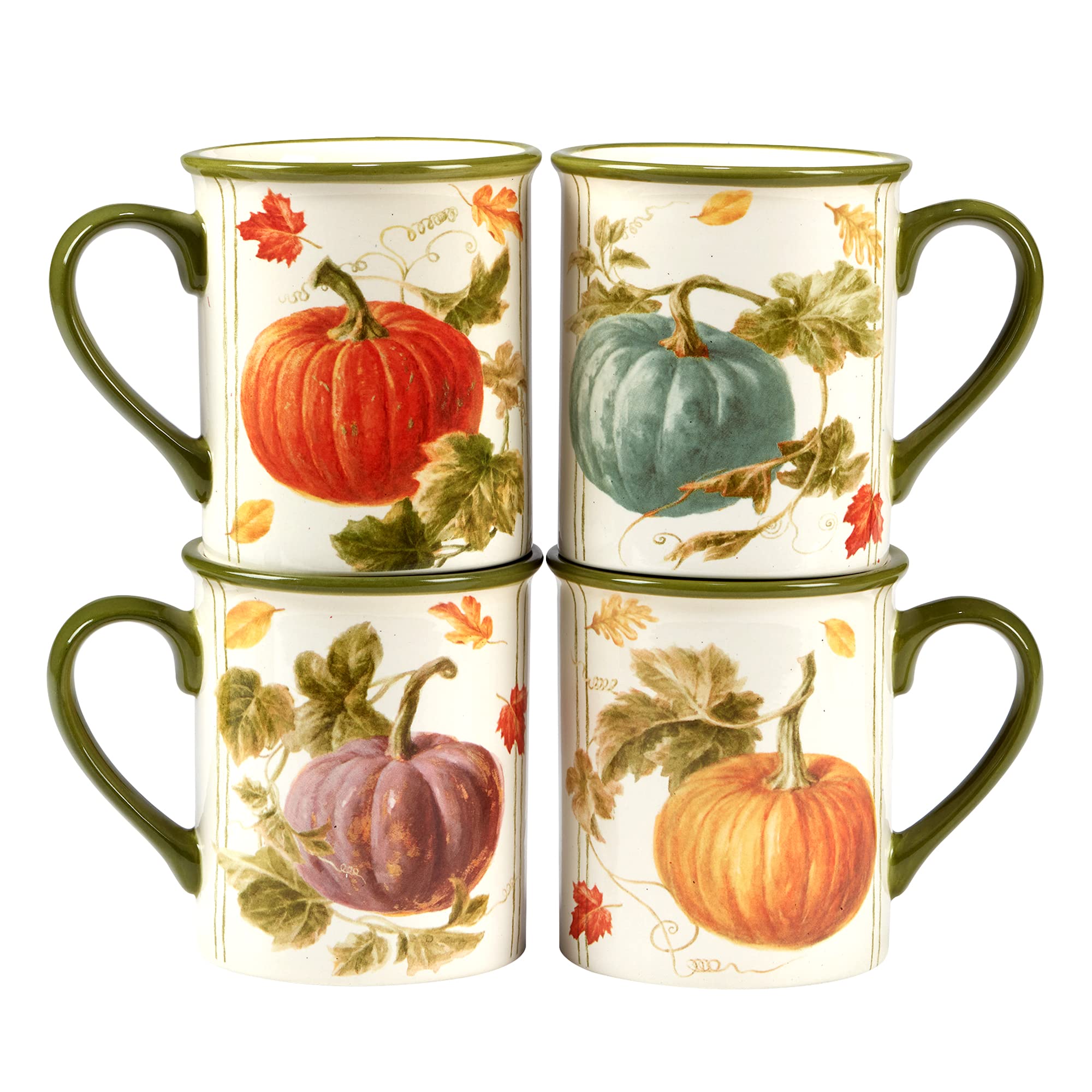 Photo 1 of Certified International Autumn Harvest 16 oz. Mugs, Set of 4