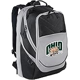 Broad Bay Ohio University Backpack Official Ohio Bobcats Laptop Computer Bag (Black & Gray)