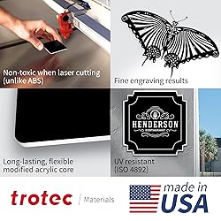Trotec TroLase | 12"x12"x1/16", 8 Pcs | Black/White