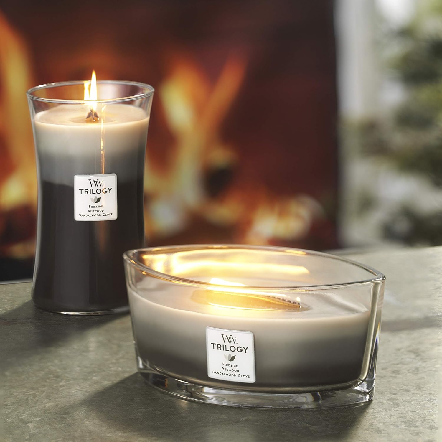 WoodWick Ellipse Trilogy Scented Candle, Warm Woods - Image 5