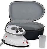 The Quilted Bear Mini Steam Iron Travel Iron Compact Dual Voltage Black