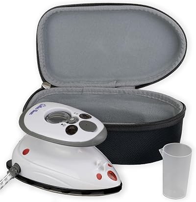 The Quilted Bear Mini Steam Iron Travel Iron Compact Dual Voltage Black