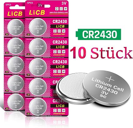 Licb 10 Stuck Cr2430 3v Lithium Knopfzellen Cr Amazon De Elektronik