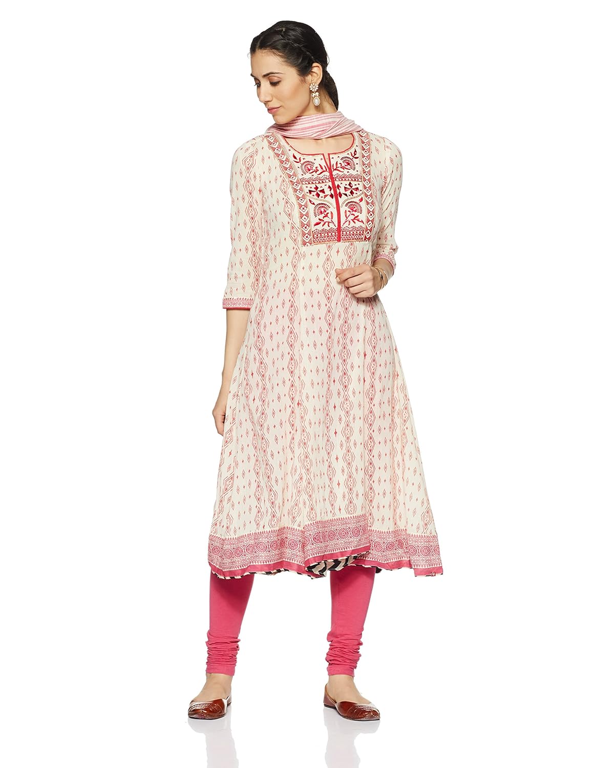 biba white salwar suit