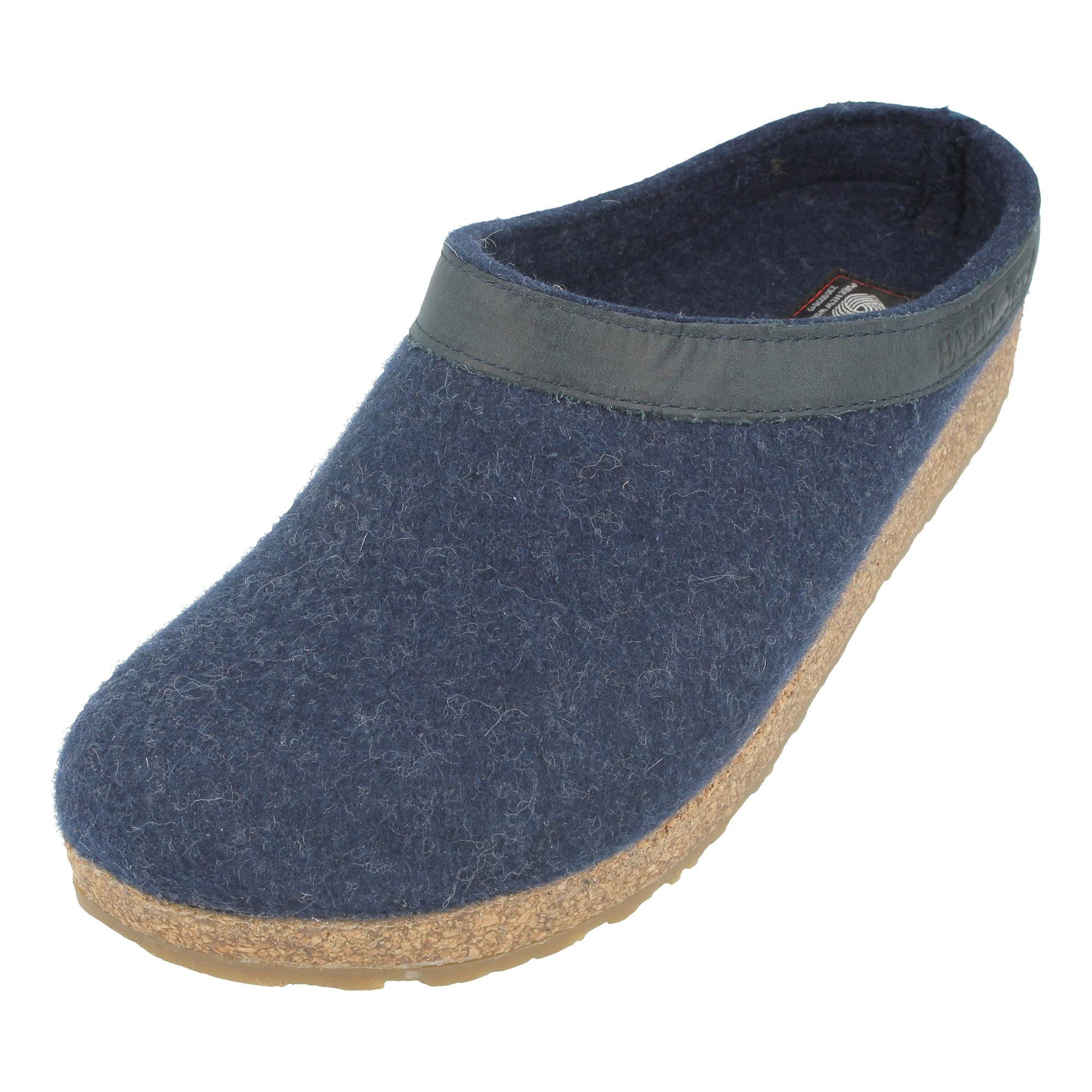 Haflinger Open Back Slippers, Grizzly Torben Unisex, Blue, 9 UK