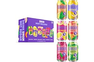 Swoon Best Sellers Pack - Low Carb, Paleo-Friendly, Gluten-Free Keto Drink - Made with 100% Natural Lemon Juice Concentrate, Sugar Free Iced Tea & Lemonade - 12 fl oz (Pack of 12)
