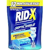 Rid-X&reg; Septic Tank Treatment Pods, Septic Treatment, 12 Month Supply, 12 ct | Dual Action Enzymes help break down waste for monthly maintenance, system care &amp; routine home maintenance