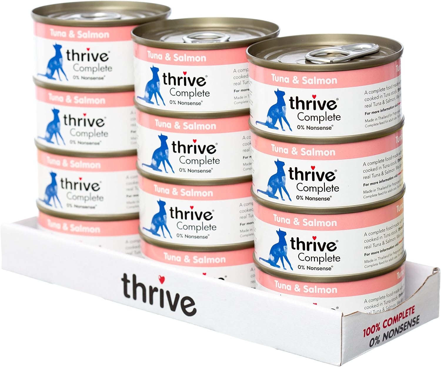 thrive Cat 100% COMPLETE - TUNA & SALMON (pack of 12), 75 g (Pack of 12) - Image 4