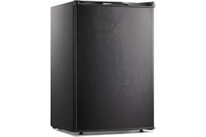 Kismile Upright Freezer,3.0 Cu.ft Mini Freezer with Reversible Single Door,Removable Shelves,Small Freezer with Adjustable Thermostat for Home/Dorms/Apartment/Office (Black)