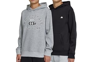 AEROPOSTALE Boys Hoodie 2 Pack – Premium Comfy Fleece Hooded Pullover for Kids, Soft Boys Sweatshirts Set, Size 4-20