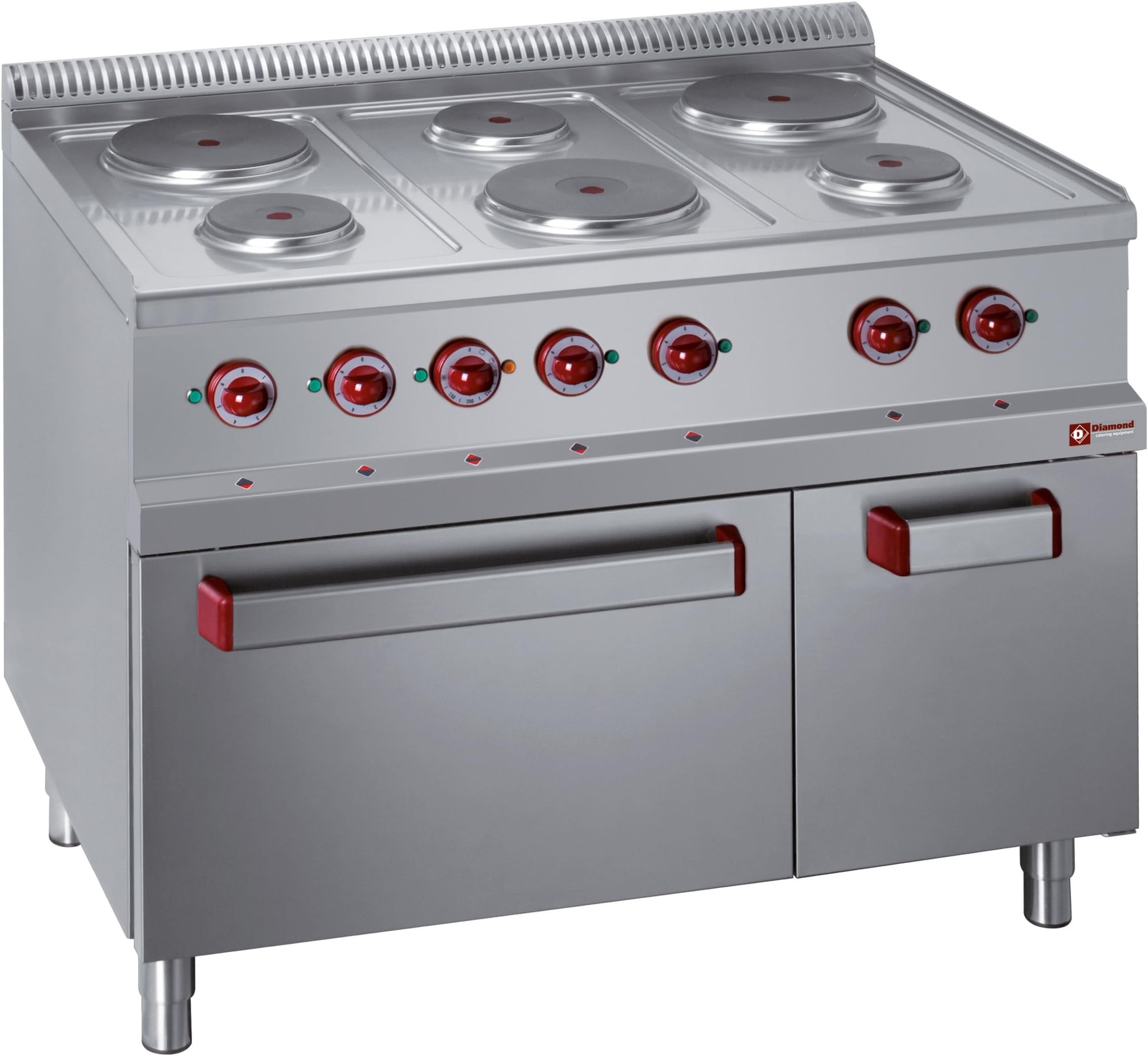 Modular Electric 6 Round Plates, Electric Oven GN2/1, Electric Grill Guest Lando