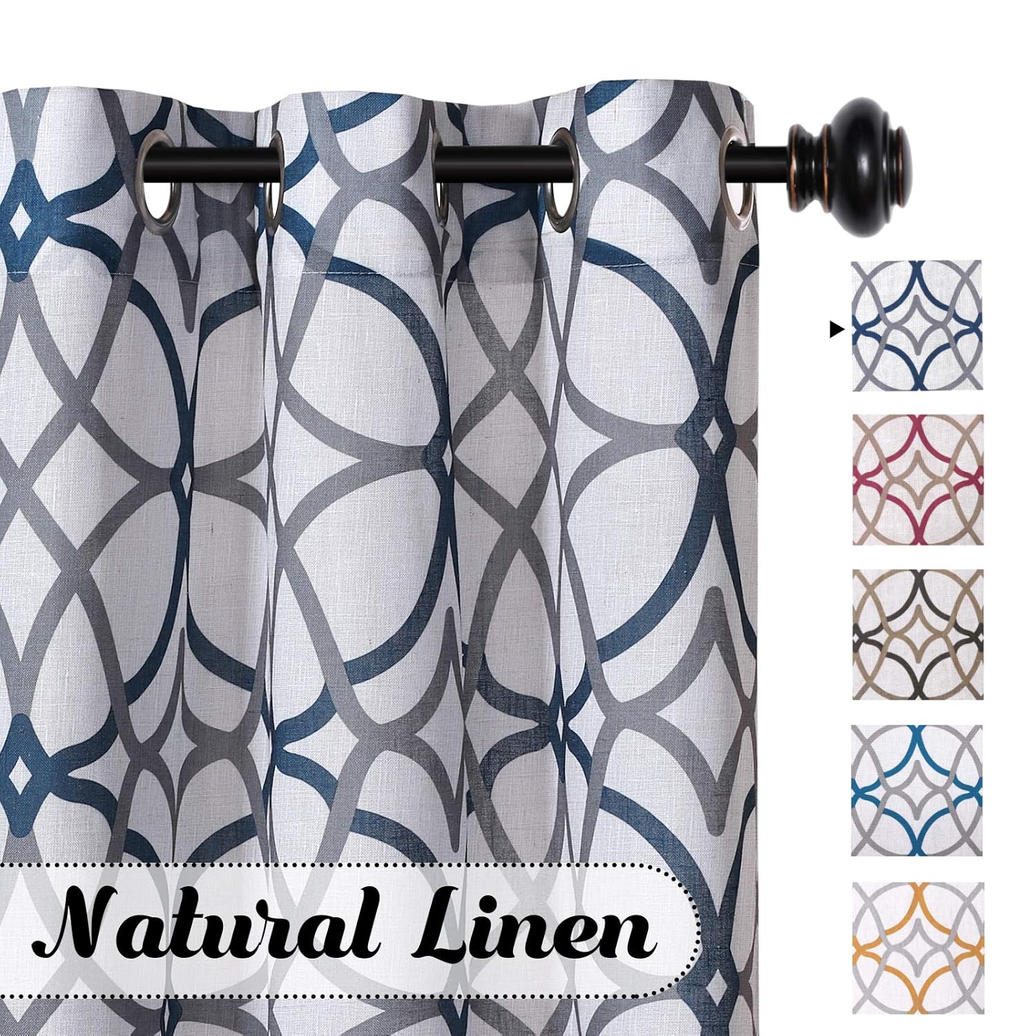 Best natural fabric living room curtains